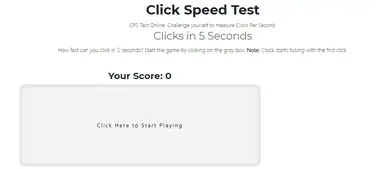 Clicking test